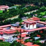 Tashichho Dzong, a Fortress at the Site of Blue Stone Dzong