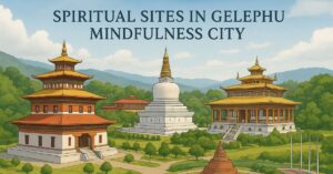 A visual representation of Spiritual sites in Gelephu Mindfulness City
